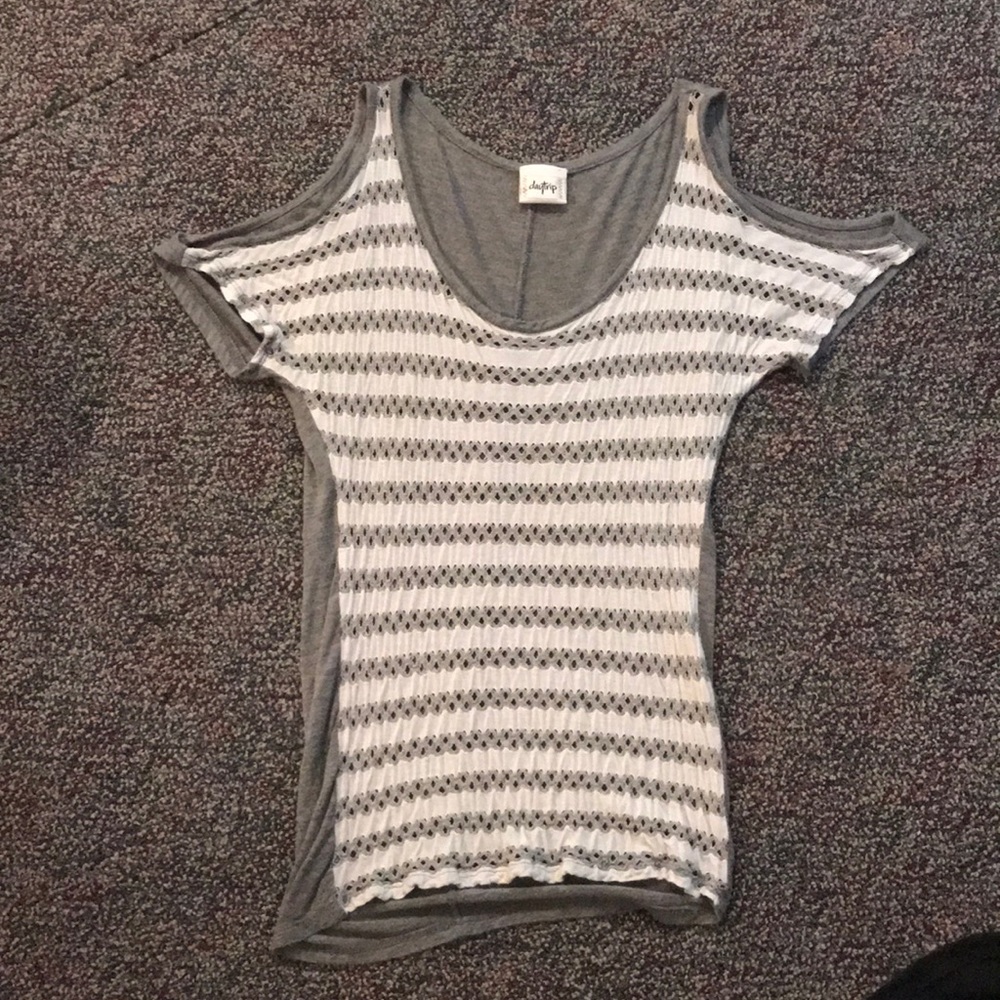 Cold shoulder short sleeve